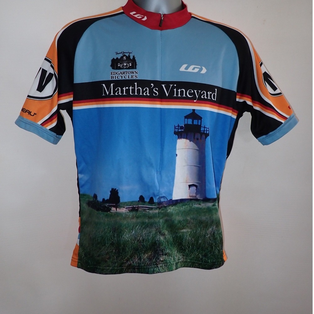 Louis Garneau Men's Martha's Vineyard Edgartown Bicycles Cycling Jersey Size L